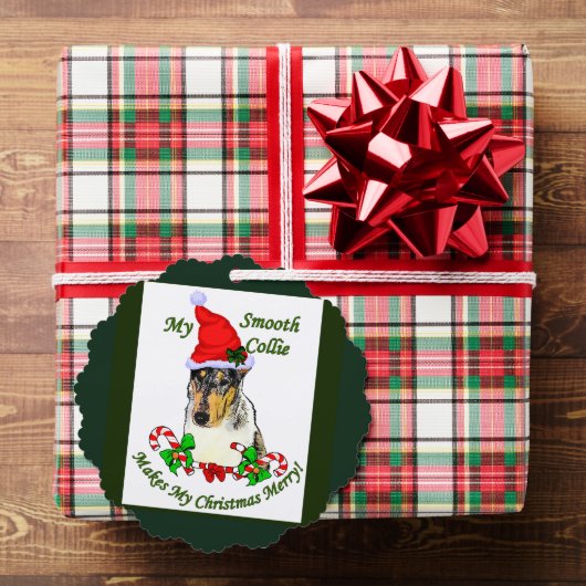 Smooth Collie Weihnachtsgeschenke Ornament Karte (Insitu (Geschenk))