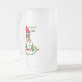 Smooth Collie Weihnachtspenden Mattglas Bierglas (Vorderseite Links)