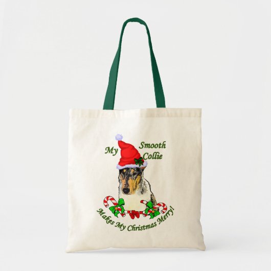 Smooth Collie Weihnachtspenden Tragetasche (Vorne)