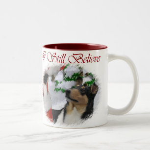 Smooth Collie Weihnachtspenden Zweifarbige Tasse