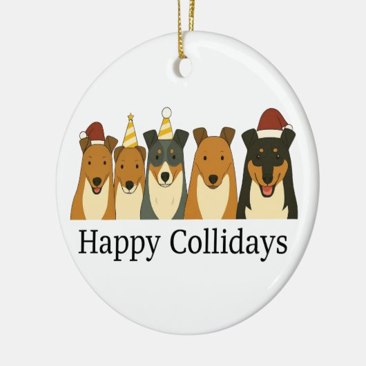 Smooth Collie Weihnachtsschmuck (Links)
