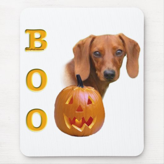 Smooth Dackel Boo Mousepad (Vorne)