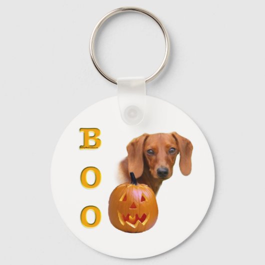 Smooth Dackel Boo Schlüsselanhänger (Vorderseite)