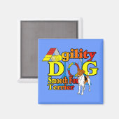 Smooth_Fox_Terrier_Agility Magnet (Vorderseite/Rückseite)