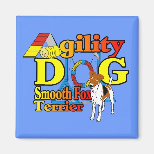 Smooth_Fox_Terrier_Agility Magnet (Vorne)