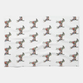 Smooth Fox Terrier Dog Breed Geo Silhouette Pläd Geschirrtuch (Horizontal)