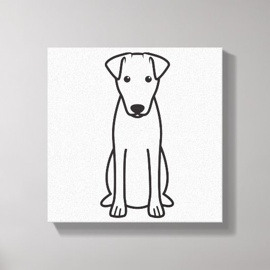 Smooth Fox Terrier Dog Cartoon Leinwanddruck (Vorderseite)