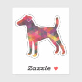 Smooth Fox Terrier Dog Geo Silhouette Multi Aufkleber (Blatt)