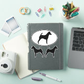 Smooth Fox Terrier Dog Silhouetten Vinyl Stickers Aufkleber (iPad Hülle)