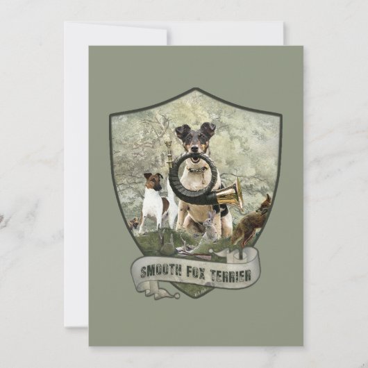 Smooth Fox Terrier Einladung (Vorderseite)