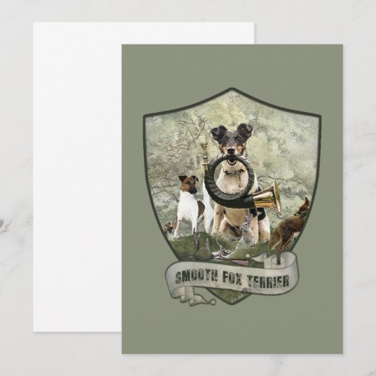 Smooth Fox Terrier Einladung (Vorne/Hinten)