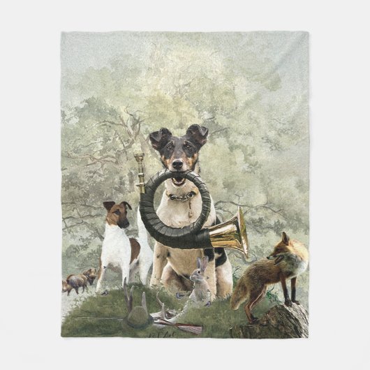 Smooth Fox Terrier Fleecedecke (Vorderseite)