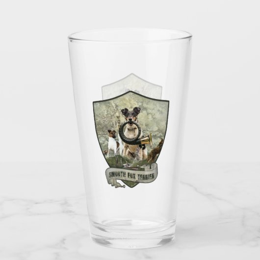 Smooth Fox Terrier Glas (Vorderseite)
