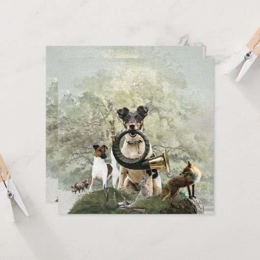 Smooth Fox Terrier Karte (Vorderseite/Rückseite Beispiel)