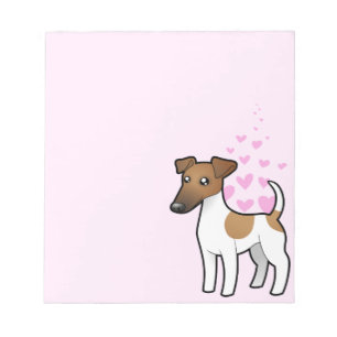 Smooth Fox Terrier Liebe Notizblock