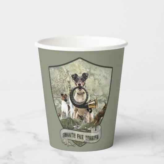 Smooth Fox Terrier Pappbecher (Vorderseite)