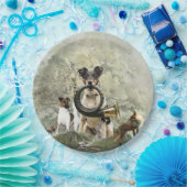 Smooth Fox Terrier Pappteller (Party)