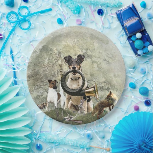 Smooth Fox Terrier Pappteller (Party)