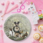 Smooth Fox Terrier Pappteller (Party)