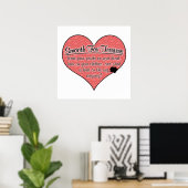 Smooth Fox Terrier Paw Prints Hunde Humor Poster (Heimbüro)