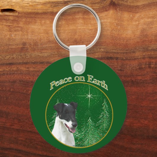 Smooth Fox Terrier Peace Schlüsselanhänger (Vorderseite)
