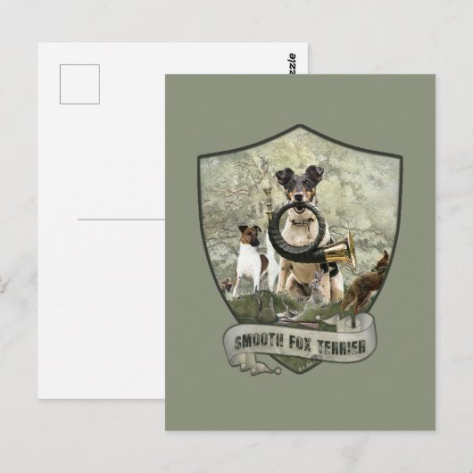 Smooth Fox Terrier Postkarte (Vorne/Hinten)