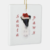 Smooth Fox Terrier Santa Paws Keramikornament (Rechts)