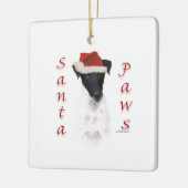 Smooth Fox Terrier Santa Paws Keramikornament (Links)