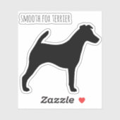 Smooth Fox Terrier Silhouette Hundebügel Sticker (Blatt)