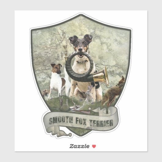 Smooth Fox Terrier Sticker (Blatt)