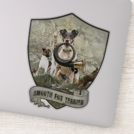 Smooth Fox Terrier Sticker (Detail)