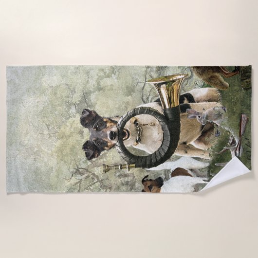 Smooth Fox Terrier Strandtuch (Vorderseite)