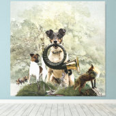 Smooth Fox Terrier Tapestry Leinwanddruck (Insitu (Holzboden))