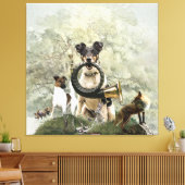 Smooth Fox Terrier Tapestry Leinwanddruck (Insitu (Wohnzimmer))