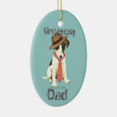 Smooth Fox Terrier Vater Keramik Ornament (Rechts)