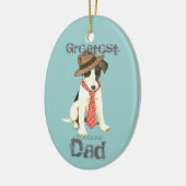 Smooth Fox Terrier Vater Keramik Ornament (Links)