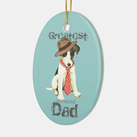 Smooth Fox Terrier Vater Keramik Ornament (Links)