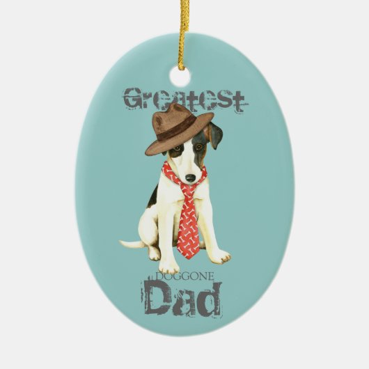 Smooth Fox Terrier Vater Keramik Ornament (Vorne)