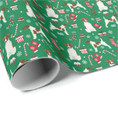 Smooth Fox Terrier Weihnachtsgeschenk Geschenkpapier (Rolleneckpunkt)