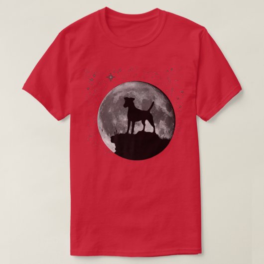 Smooth für Terrier Dog Moon T-Shirt (Design vorne)