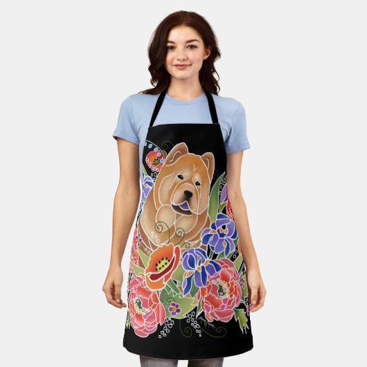 SMOOTH GARDEN PATH Chow All-over Print Schürze (Getragen)