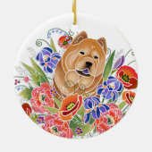 SMOOTH GARDEN PATH Chow Zierde Keramik Ornament (Hinten)