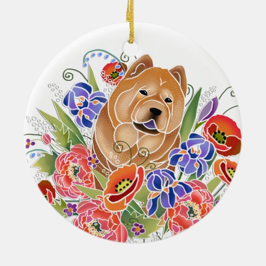 SMOOTH GARDEN PATH Chow Zierde Keramik Ornament (Hinten)