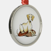 Smooth Gold Saluki Lester Ornament Aus Metall (Rechts)