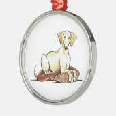 Smooth Gold Saluki Lester Ornament Aus Metall (Links)