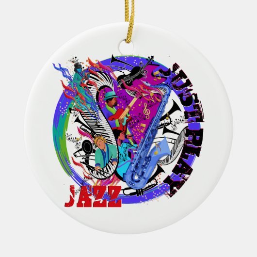 Smooth Jazz Music Christmas Ornament von Juleez (Vorne)