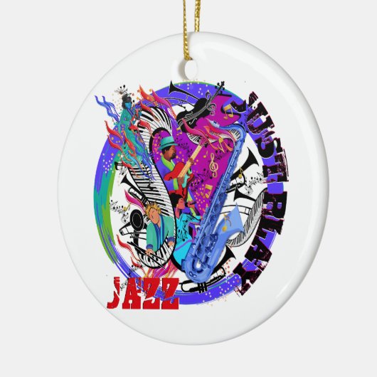 Smooth Jazz Music Christmas Ornament von Juleez (Links)