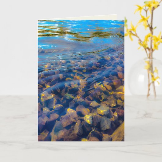 SMOOTH klares fließendes natürliches Wasser & sanf Karte (Gelbe Blume)