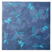 Smooth Light Blue Dragonfly Fliese (Vorderseite)