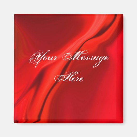 Smooth Red Design Magnet (Vorne)